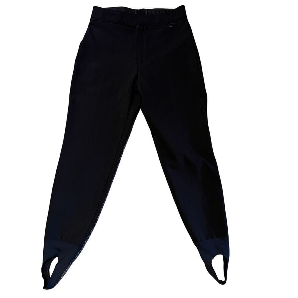 L.L. Bean Schoeller Women's Vintage Black Stirrup Ski Pants.  Size 12 Long
